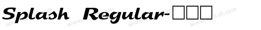 Splash Regular字体转换
